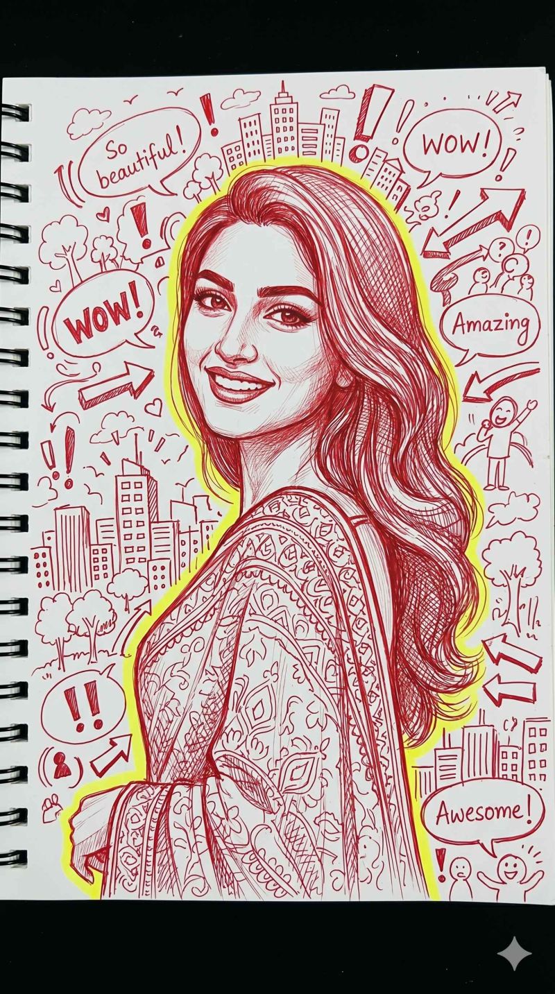 Gemini notebook drawing ai photo editing prompts free download