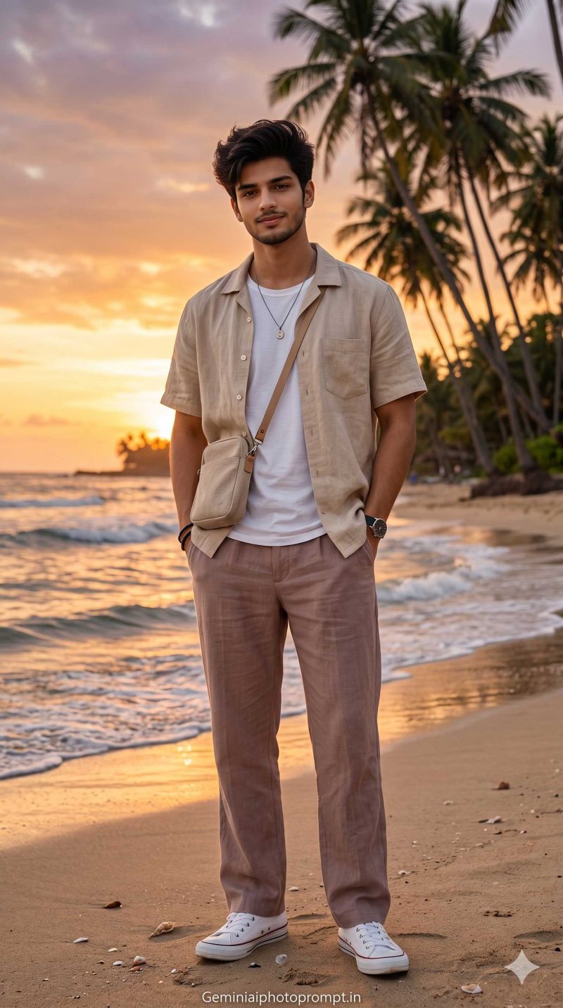 Boy summer holiday look gemini ai photo prompt for free pdf