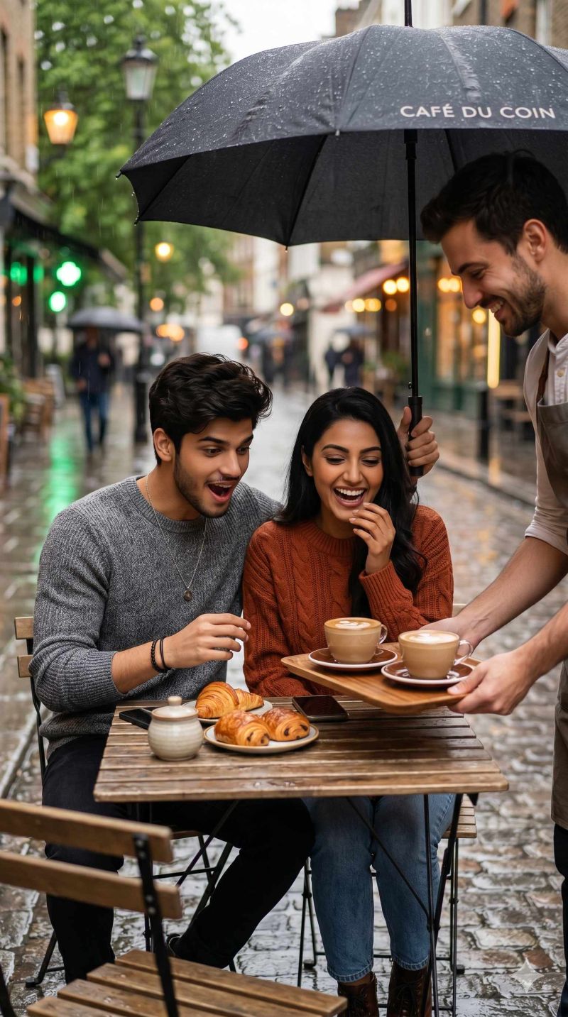Coffee shop partner trending gemini prompt ai photo