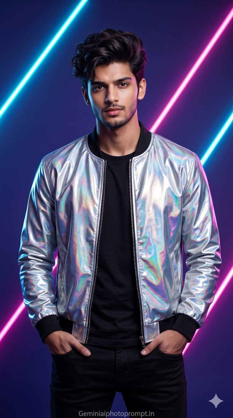 Neon and hot pink men gemini prompt instagram aesthetic