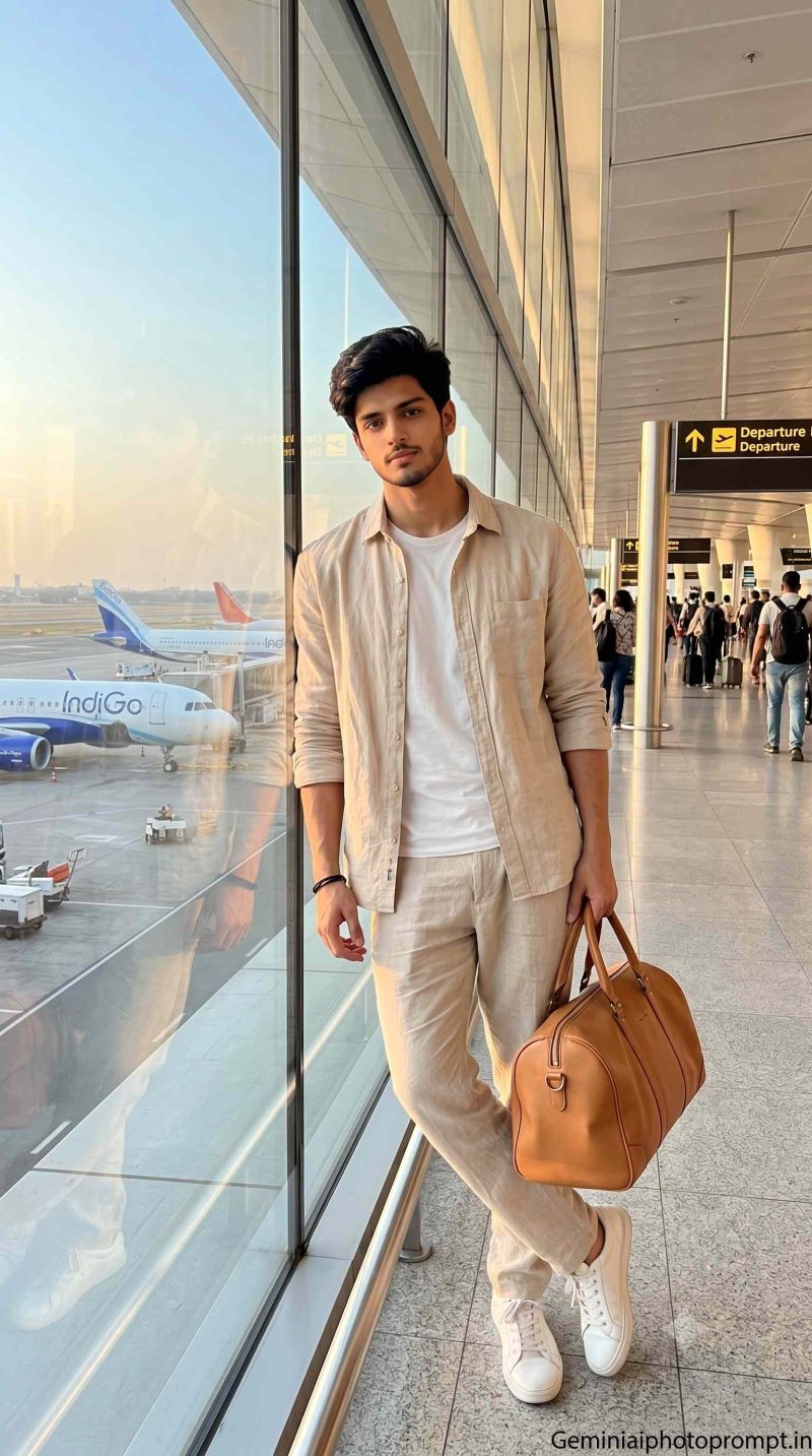 Airport photo prompt template