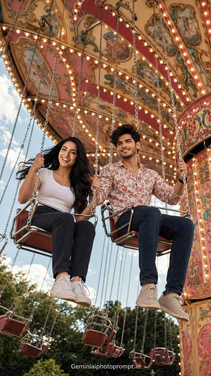 Best couple in amusement park chatgpt instagram