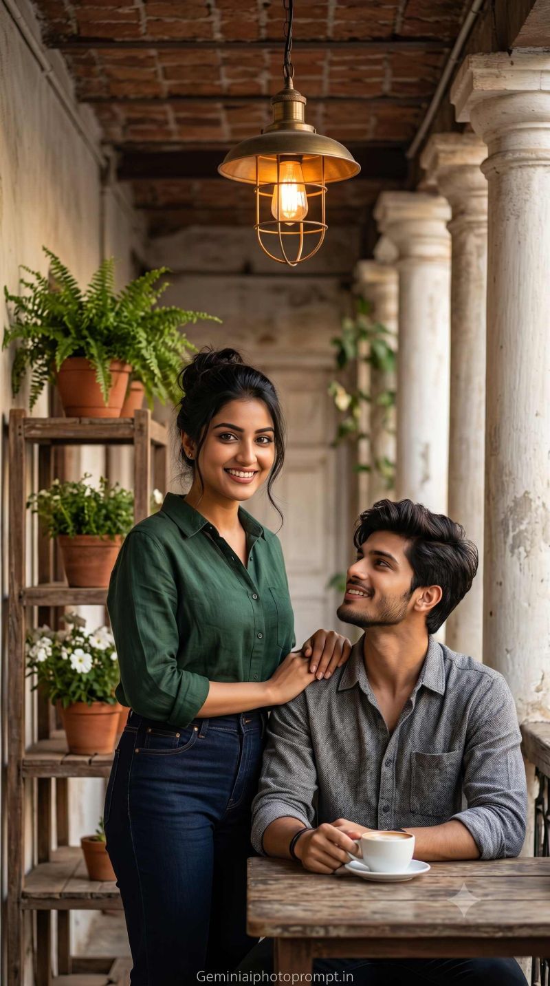 Elegant couple in style gemini ai prompt instagram copy and paste