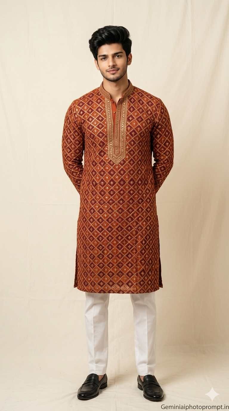 Kurta pajama prompt for men