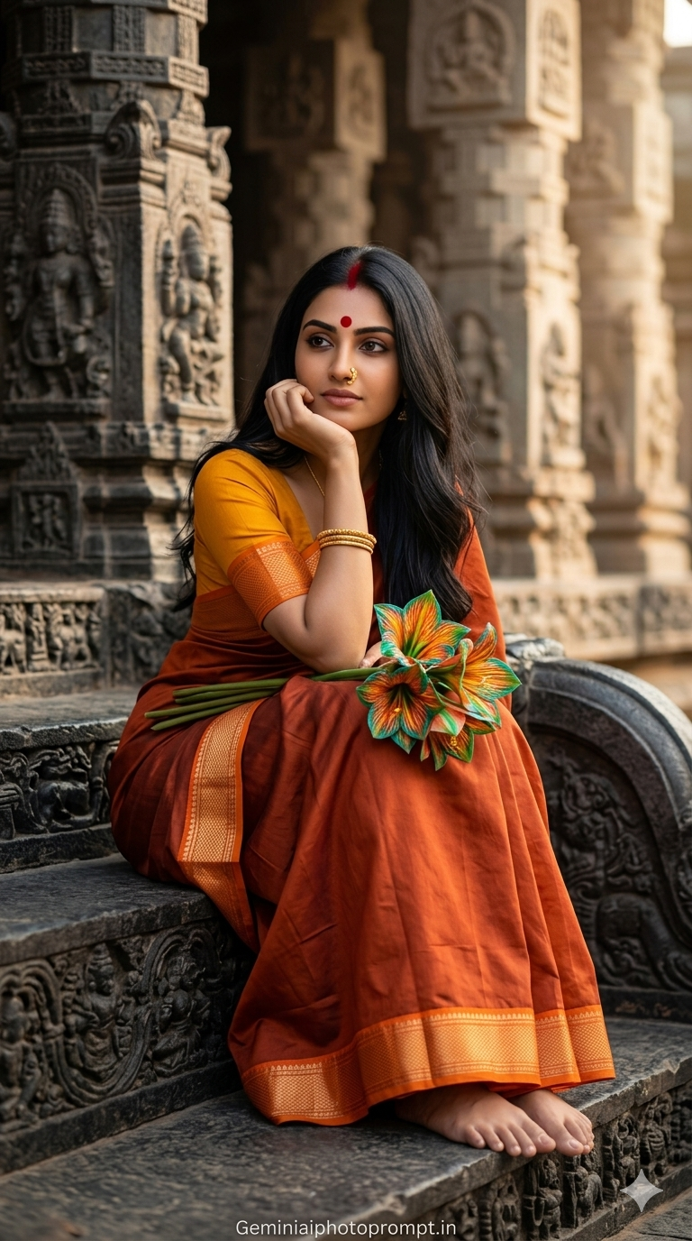 Women in aesthetic saree gemini images