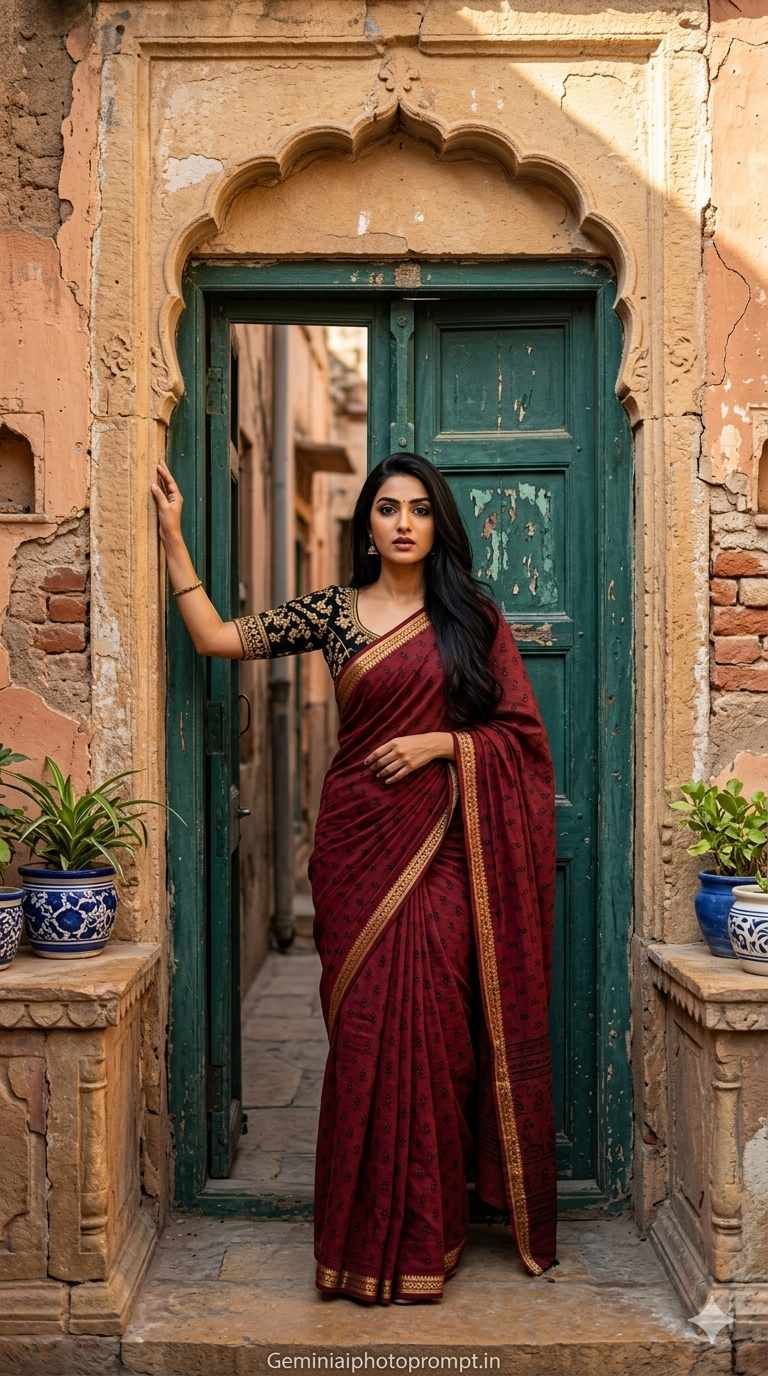 Prompt for Gemini AI girl in saree copy and paste