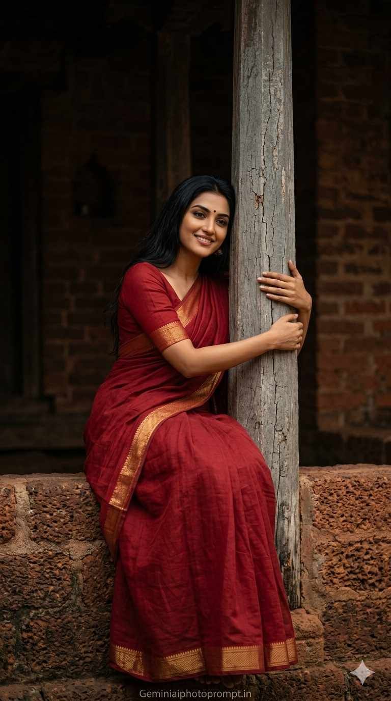 Indian women in aesthetic saree gemini images