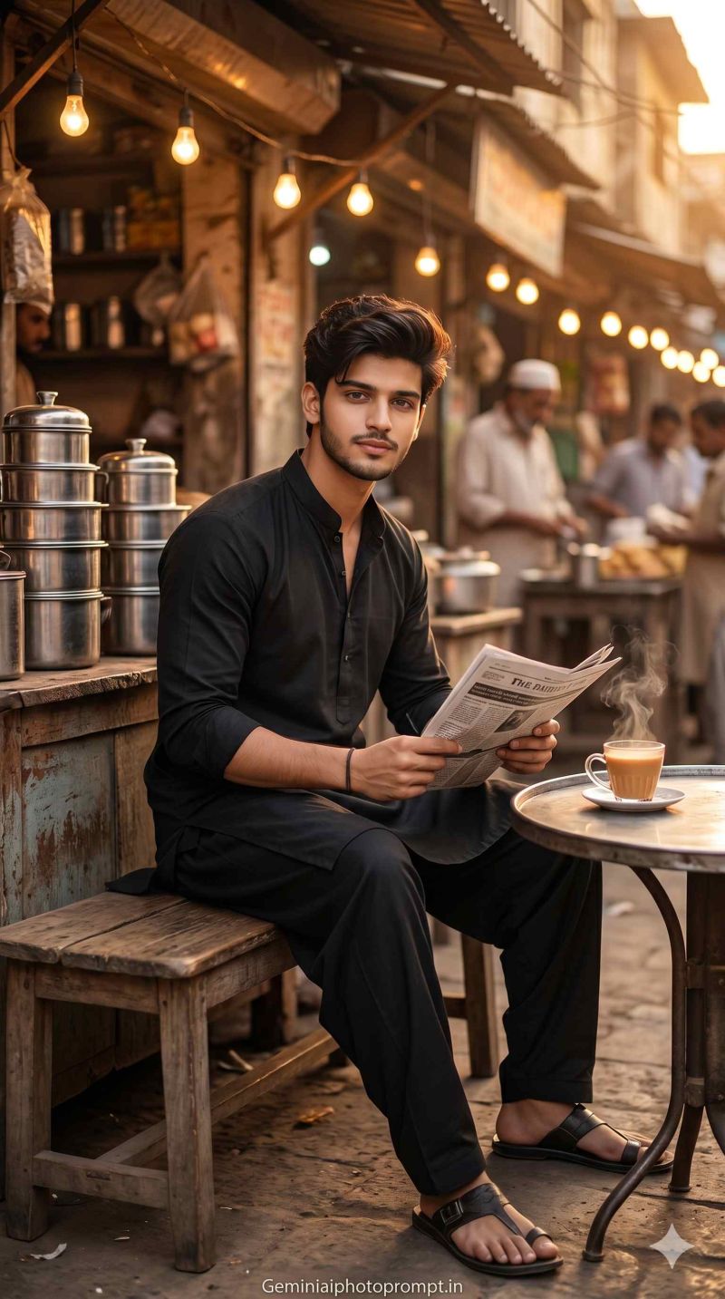 Men sipping tea gemini prompt free download