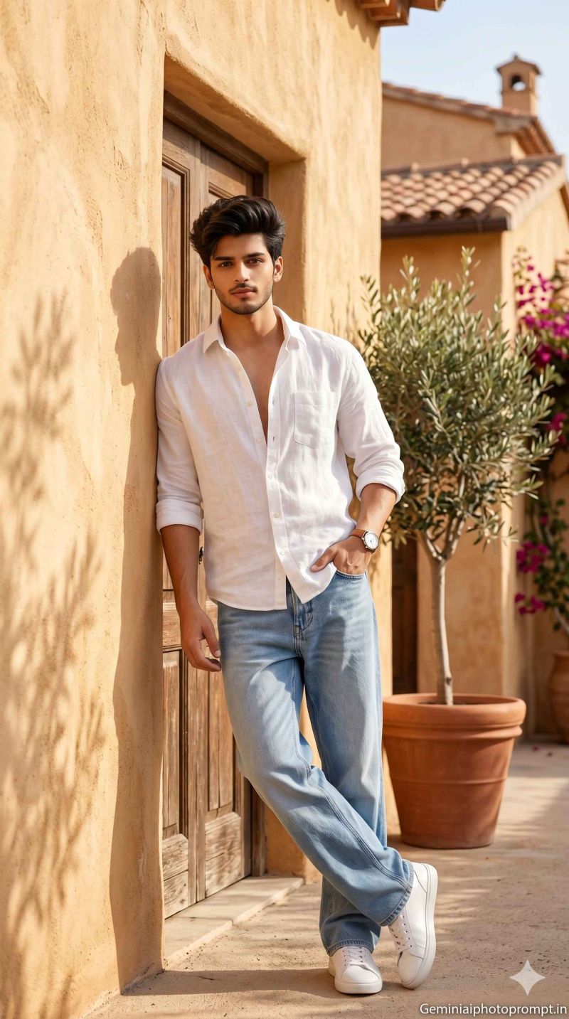 Baggy Jeans Men Outfit with Shirt