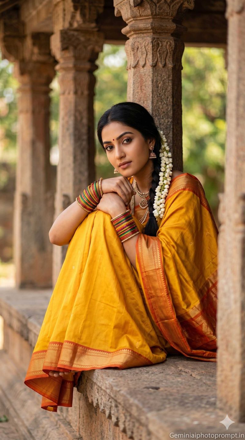 South indian look prompt for gemini girl download