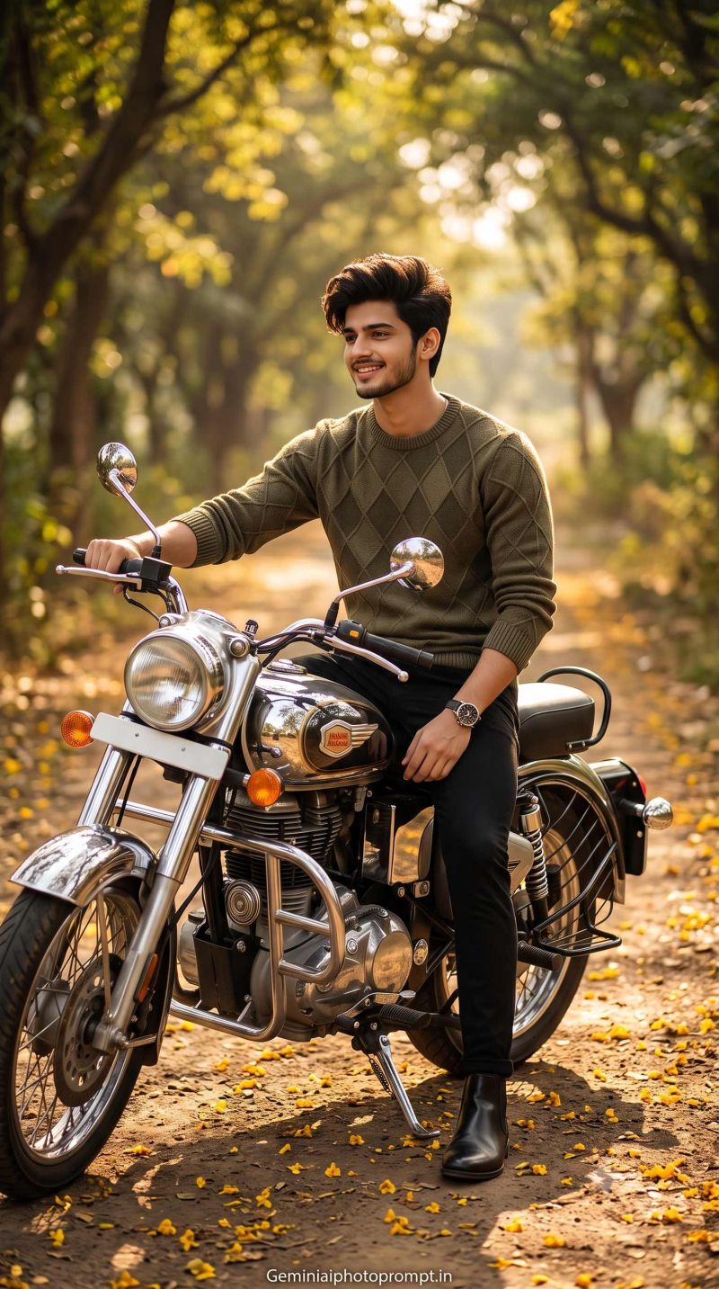 Royal enfield gemini prompt generator ai photo