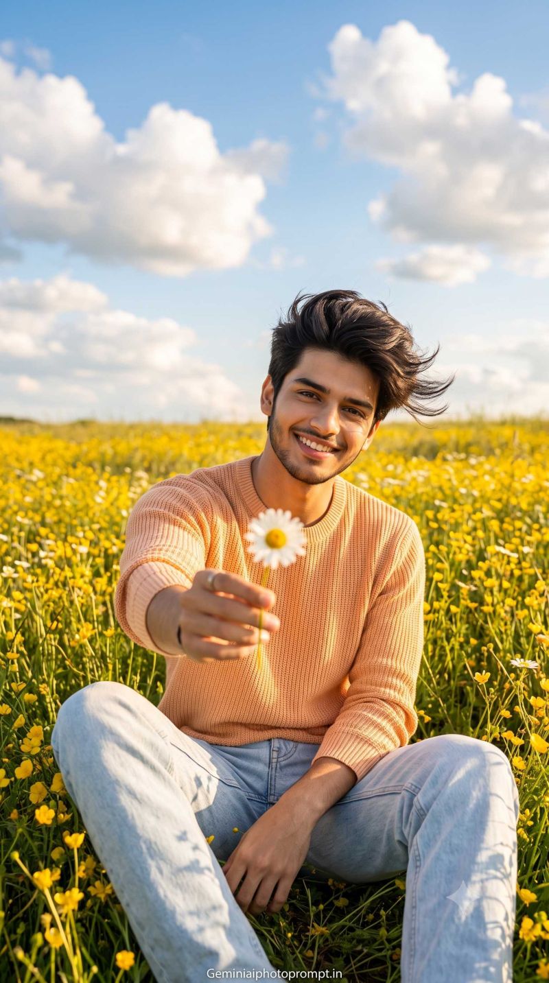 Flower prompt for boys