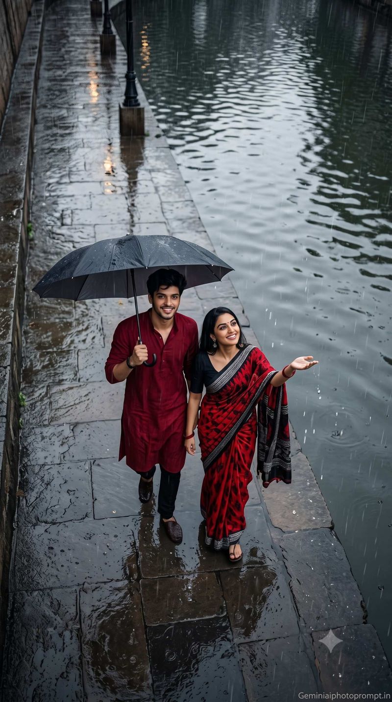 Beautiful rain prompt ai photo